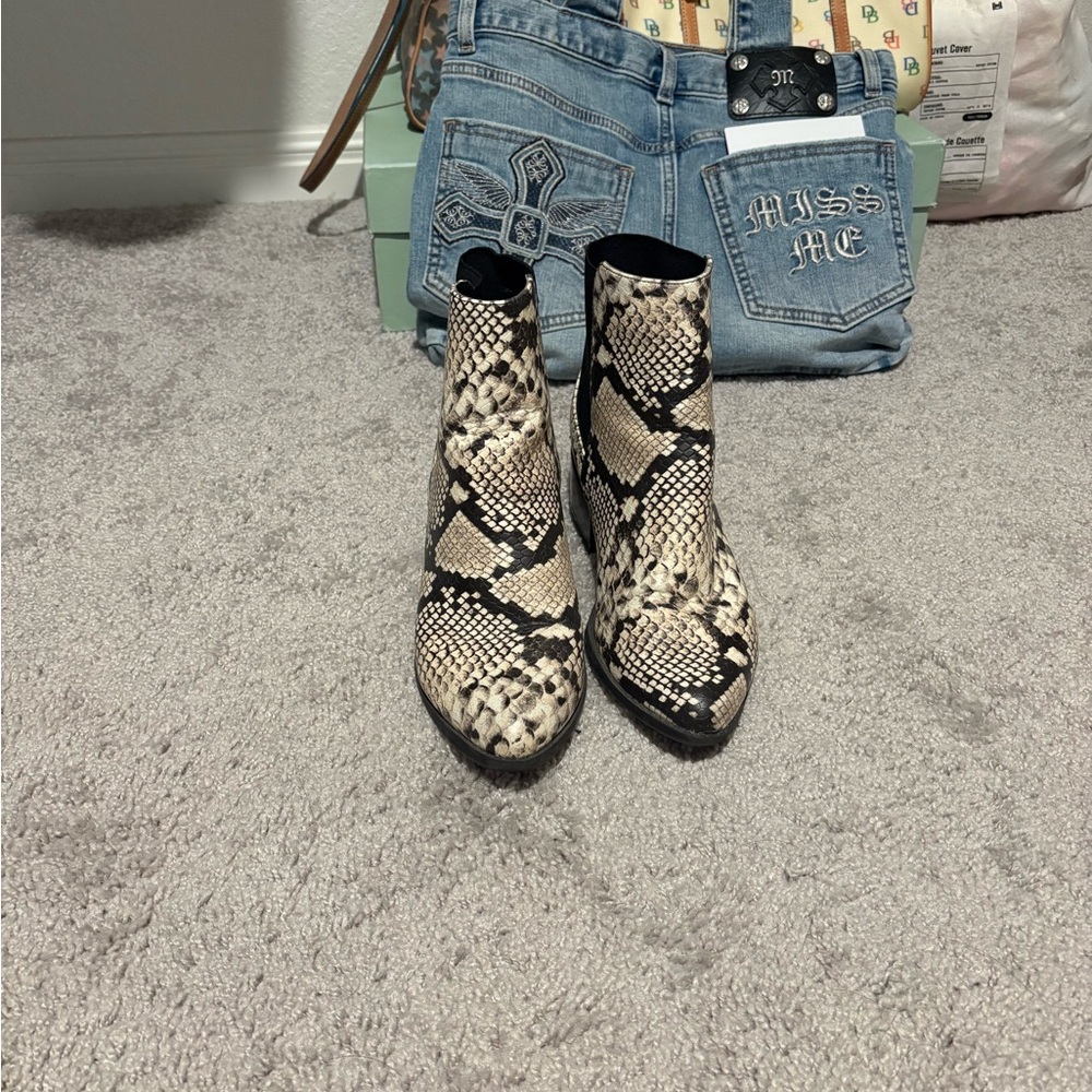 Call it Spring Snakeskin Ankle Boots